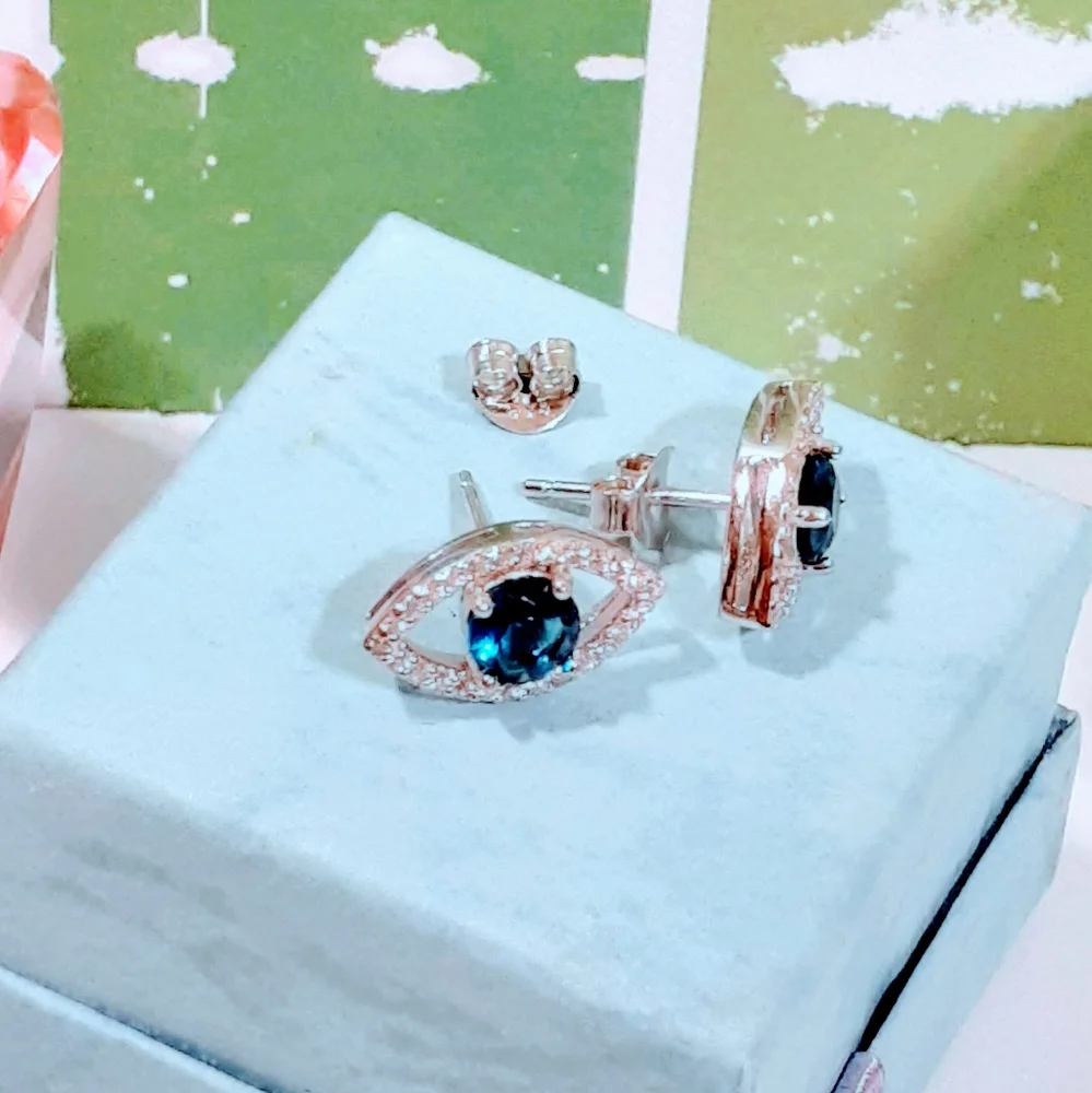 Women's Earrings Evil Eye Sterling Silver Earrings